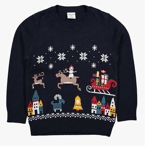 Cotton & Wool Blend Christmas Knit Sweater 12-18 months